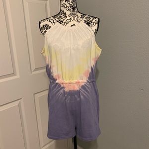 Wildfox tie dyed cotton romper NWT